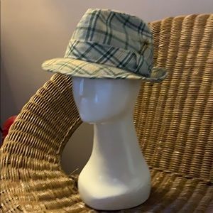 Fedora Green Yellow Plaid Vintage Hat medium